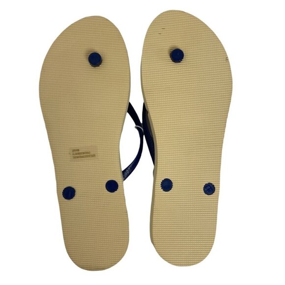 NEW Nordstrom Abound Leyo Flip Flops Leopard Print Pink Size 10 Sandals Blue - Picture 8 of 10